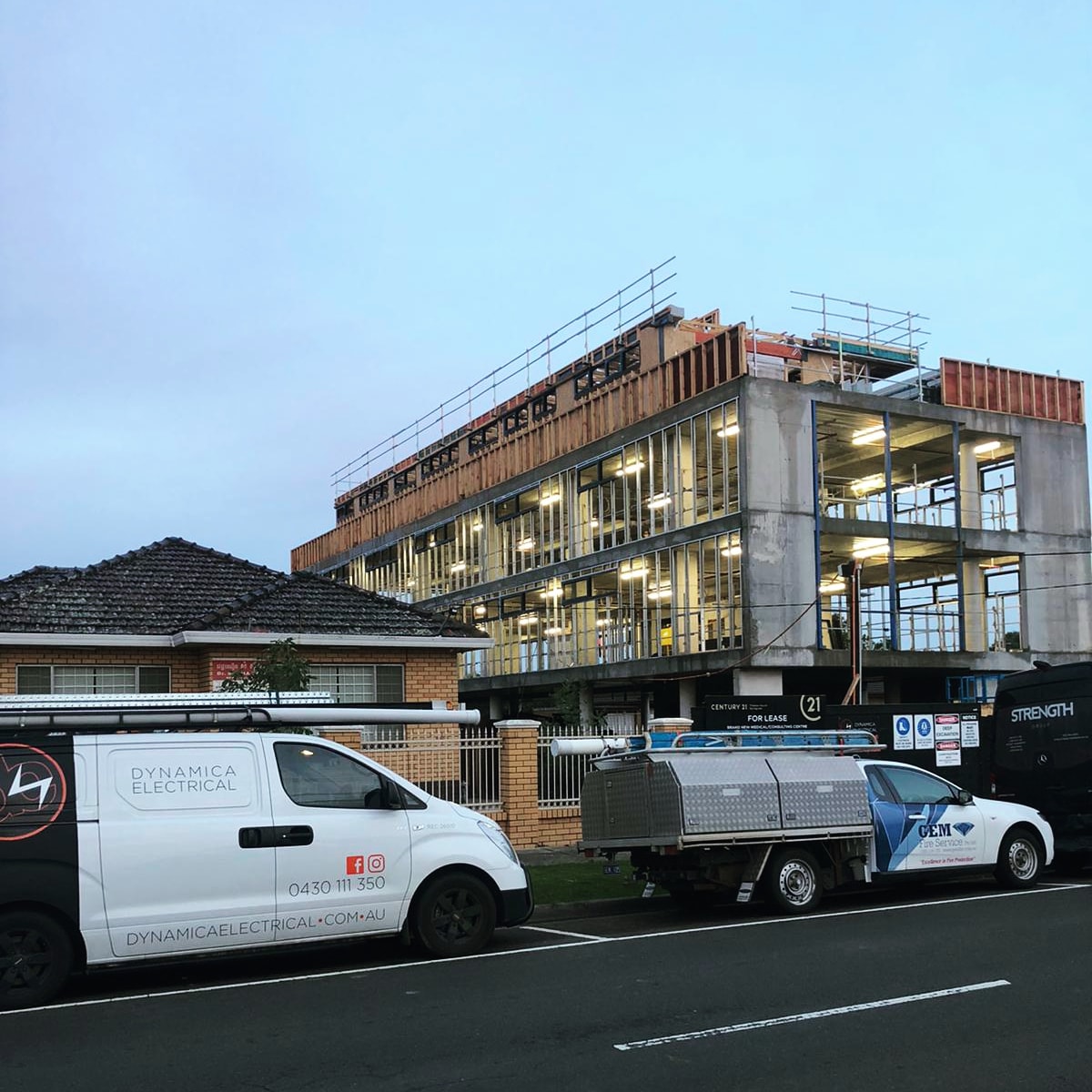 Commercial construction site